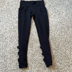 NWOT-Black Athleta Lattice Back Leggings Size S